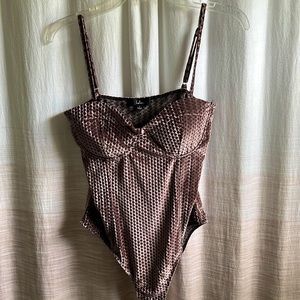 Purple Velvet Bodysuit